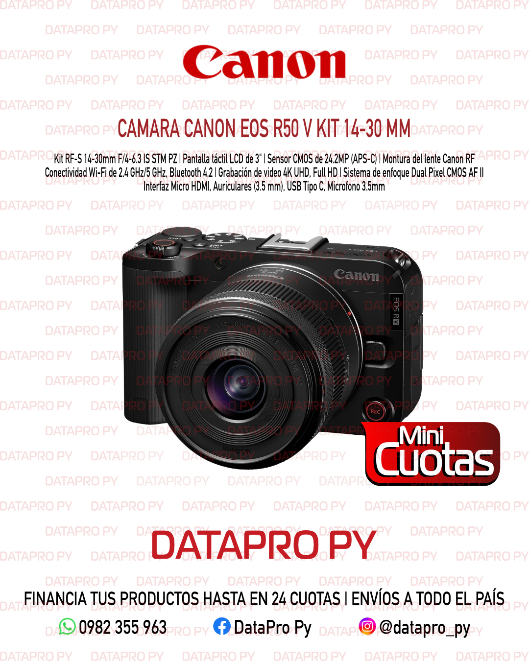 Cámara Canon EOS R50 V Kit 14-30mm